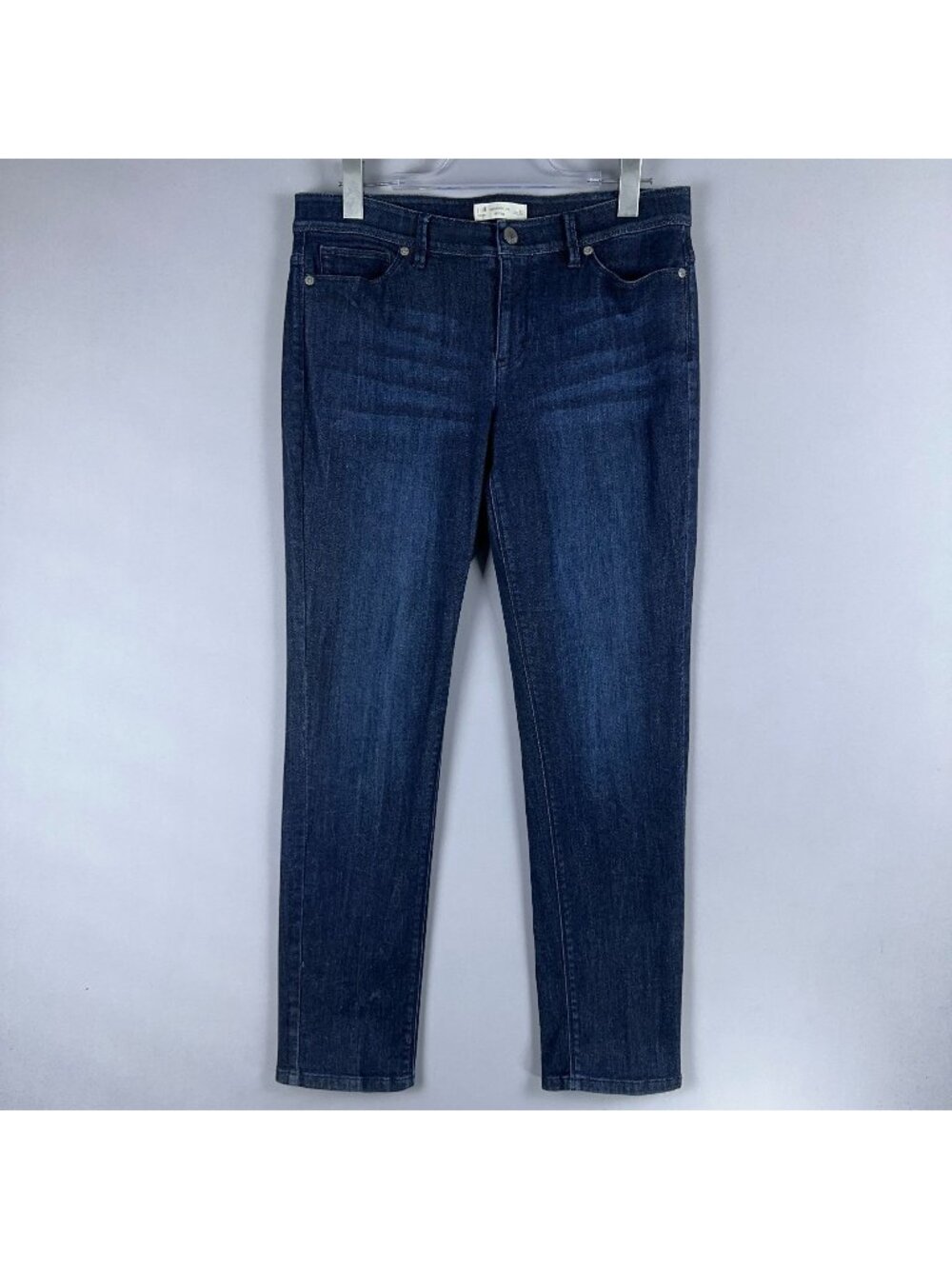 J.Jill Jeans Size 10 Authentic Fit Slim Leg Blue Dark Wash Mid Rise